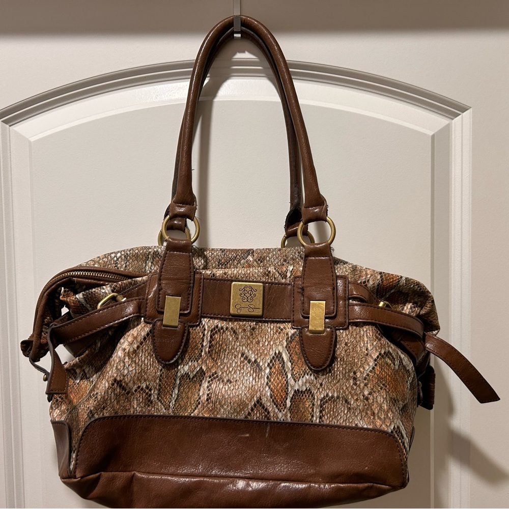 Vintage Jessica Simpson snakeskin print bag